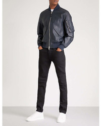 Burberry Archer Leather Bomber Jacket