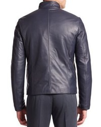 Armani Collezioni Basic Leather Jacket
