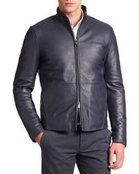 Armani Collezioni Basic Leather Jacket
