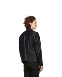 Belstaff Blue Leather Bandit Jacket