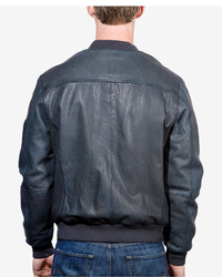 Boston Harbour Vintage Faded Leather Bomber Jacket