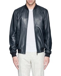 Façonnable Faonnable Leather Bomber Jacket