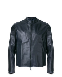 Eleventy Fitted Leather Jacket
