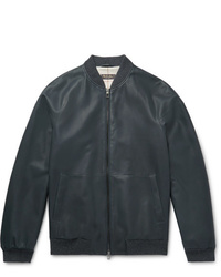 Loro Piana Ivy Rain System Leather Bomber Jacket
