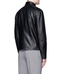 Armani Collezioni Lambskin Leather Blouson Jacket