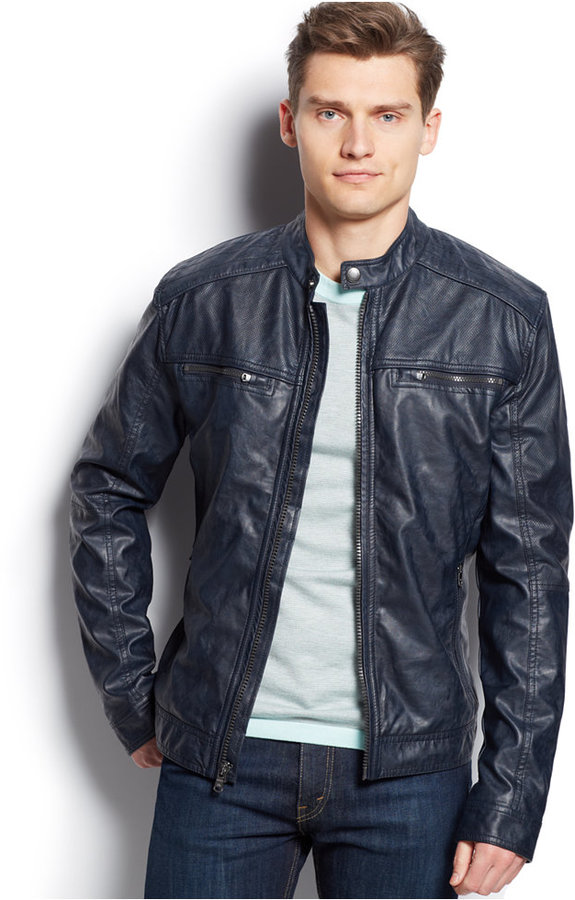michael kors gray leather jacket