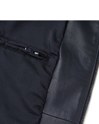 Tod's Slim Fit Dgrad Waxed Leather Bomber Jacket