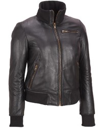 Wilsons Leather Web Buster Leather Knit Bomber W Zip Pockets
