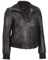 Wilsons Leather Web Buster Leather Knit Bomber W Zip Pockets