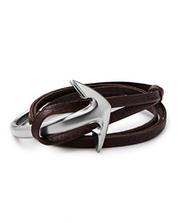 Miansai Anchor Half Cuff Leather Bracelet