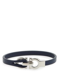 Salvatore Ferragamo Double Gancini Leather Bracelet