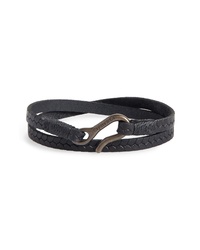 Caputo & Co Embossed Leather Wrap Bracelet