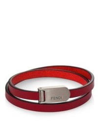 Fendi Leather Wrap Bracelet