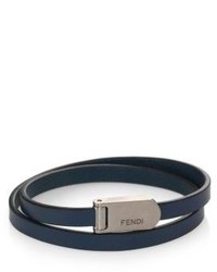 Fendi Leather Wrap Bracelet