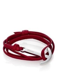Miansai Modern Anchor Leather Wrap Bracelet
