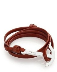 Miansai Modern Anchor Leather Wrap Bracelet