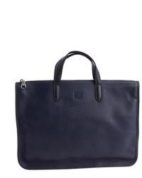 Loewe Indigo Blue Leather Top Handle Briefcase