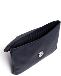 Giorgio Armani Saffiano Leather Flap Front Briefcase
