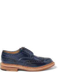Grenson Archie Triple Welted Polished Leather Wingtip Brogues