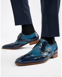 Jeffery West Capone Brogue Shoes In Blue