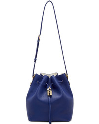 Dolce & Gabbana Blue Leather Claudia Bucket Bag