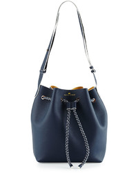 Elaine Turner Designs Elaine Turner The Reserve Saffiano Bucket Bag Navy