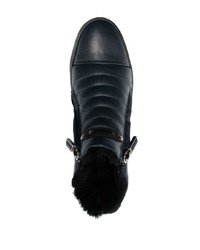 Baldinini Logo Patch Leather Boots
