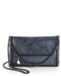 Stella McCartney Falabella Pearlescent Faux Leather Fold Over Clutch