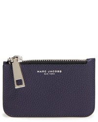 Marc Jacobs Gotham Pebbled Leather Key Pouch Blue