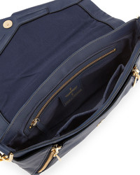 Pour La Victoire Nouveau Leather Clutch Bag Navy