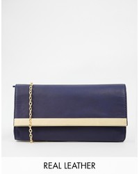 Selected Sfterna Leather Crossbody Bag With Chain Strap And Bar Detail