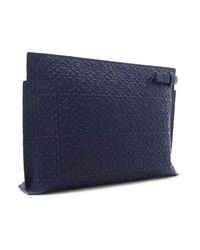Loewe T Embossed Leather Pouch