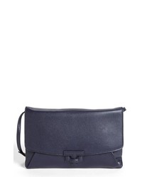 Tory Burch Leather Envelope Clutch Tory Navy