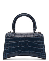 Balenciaga Blue Croc Hourglass Bag