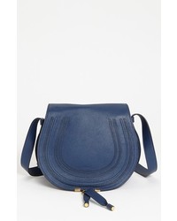 Chloé Chloe Marcie Medium Leather Crossbody Bag Blue