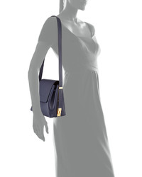 Sophie Hulme Claremont Leather Crossbody Bag French Navy