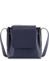 Sophie Hulme Claremont Leather Crossbody Bag French Navy