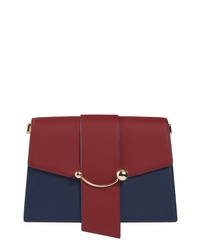 STRATHBERRY Crescent Tricolor Leather Shoulder Bag