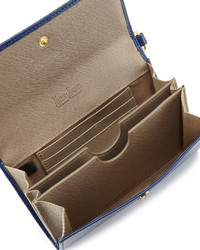 Neiman Marcus Leather Tech Crossbody Bag Navy