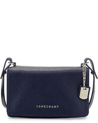 Longchamp Quadri Leather Crossbody Bag Navy