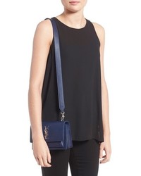 Saint Laurent Small Monogram Sunset Leather Shoulder Bag Blue