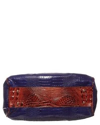 Brahmin Tri Texture Elisa Leather Shoulder Bag Blue