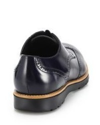 Z Zegna Brushed Leather Derby Shoes