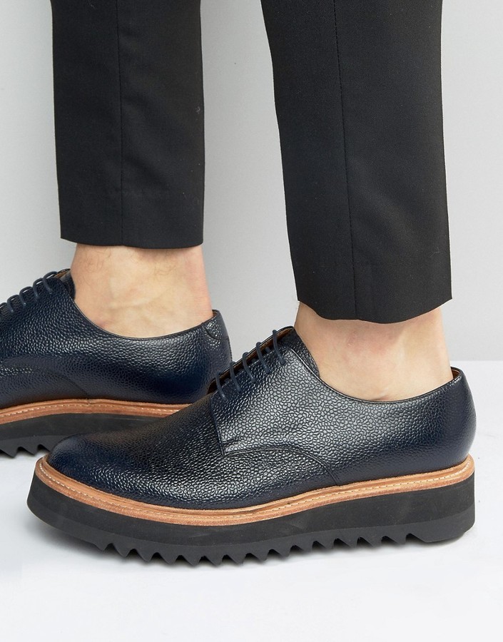 Grenson Curt Leather Derby Shoes, $384 | Asos | Lookastic