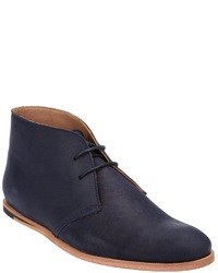 Navy Leather Desert Boots