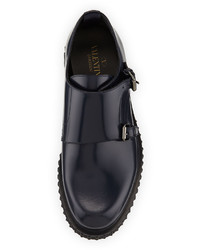 Valentino Punky Chic Double Monk Shoe Navy