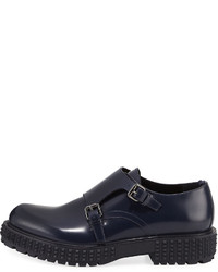 Valentino Punky Chic Double Monk Shoe Navy