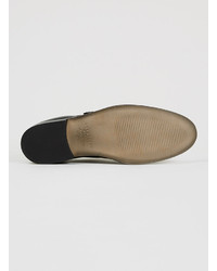 Topman Selected Homme Sel Monk Black Leather Monk Shoes