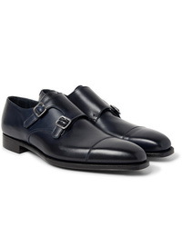 George Cleverley Thomas Cap Toe Leather Monk Strap Shoes