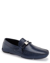 Navy Leather Driving Shoes
